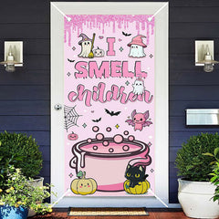 Aperturee - Halloween Spooky Pumpkin Pink Baby Shower Door Cover