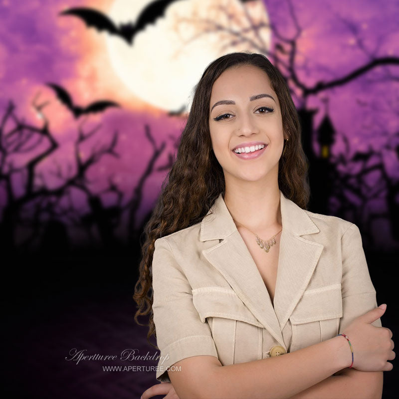 Aperturee - Halloween Theme Party Haunted Castle Costume Backdrop