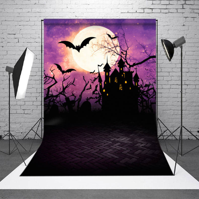 Aperturee - Halloween Theme Party Haunted Castle Costume Backdrop