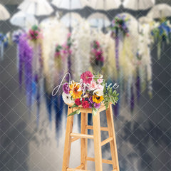 Aperturee - Hanging Wisteria Umbrella Fine Art Photo Backdrop