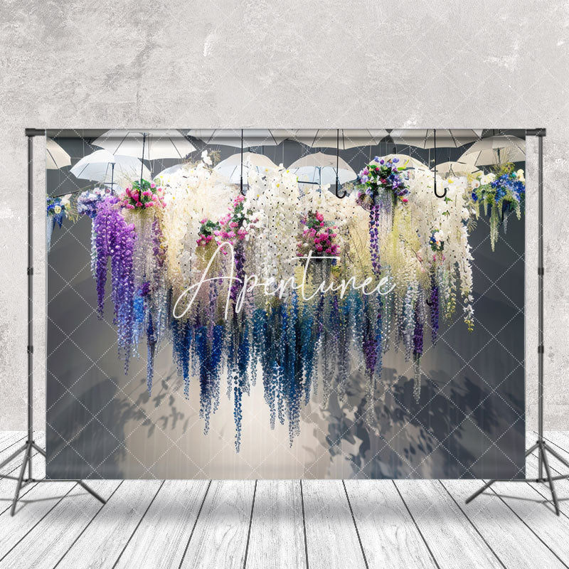 Aperturee - Hanging Wisteria Umbrella Fine Art Photo Backdrop