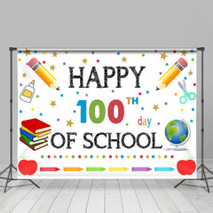 Aperturee - Happy 100th Day Stationery Back To School Backdrop