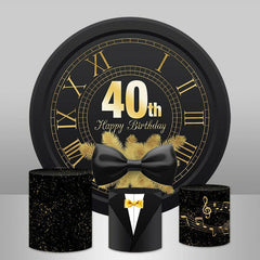 Aperturee Happy 40th Birthday Round Backdrop Kit For Party