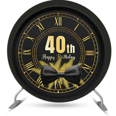 Aperturee - Happy 40th Birthday Round Backdrop Kit For Party