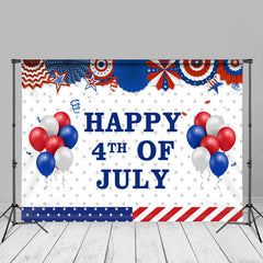 Aperturee - Happy 4th Of July Balloon Independence Day Backdrop