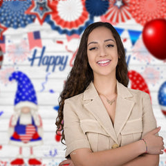 Aperturee - Happy 4th Of July Dwarf Independence Day Backdrop