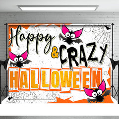 Aperturee - Happy And Crazy Cute Little Bat Halloween Backdrop