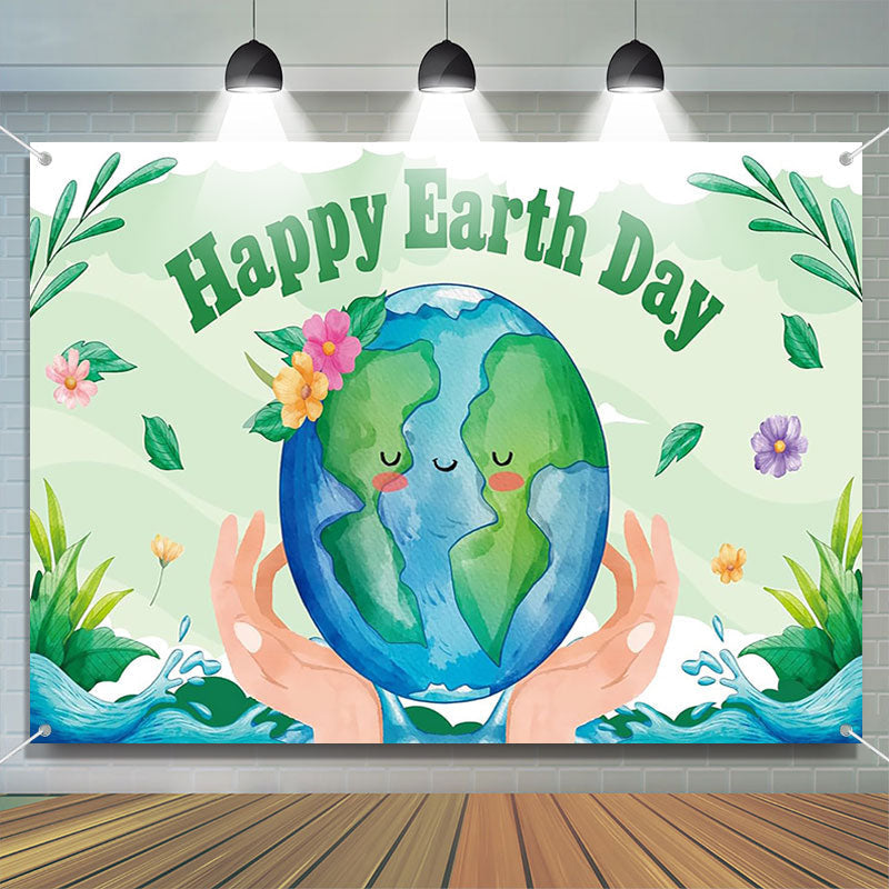 Aperturee - Happy Earth Day Save Planet Green Party Backdrop