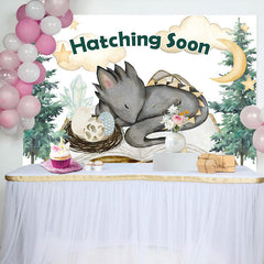 Aperturee - Hatching Soon Dragon Pines Baby Shower Backdrop