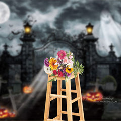 Aperturee - Haunted Graveyard Night Ghost Lantern Halloween Decor