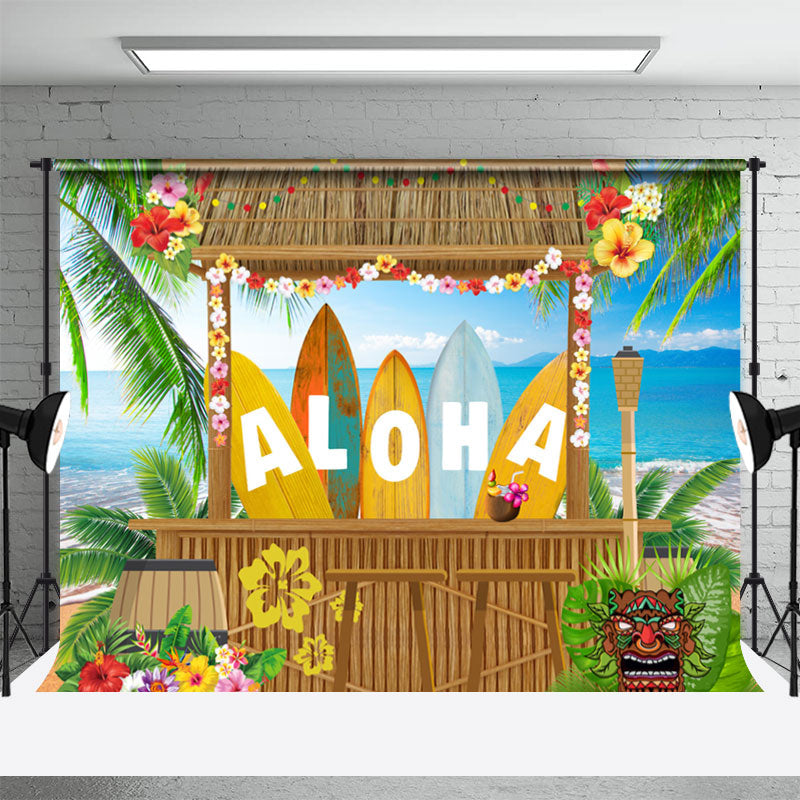 Aperturee - Hawaii Beach Aloha Luau Summer Dance Party Backdrop