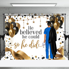 Aperturee - He Believed He Could Balloon Boy Graduation Backdrop