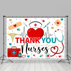 Aperturee - Heart And Dot Thank You National Nurses Day Backdrop