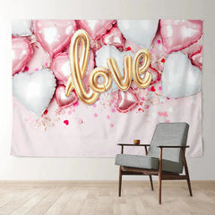 Aperturee - Heart And Love Balloon Happy Valentine Backdrop