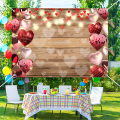 Aperturee - Heart Balloon Bokeh Lights Valentines Day Backdrop