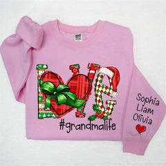 Aperturee - Heart Love Grandmalife Custom Christmas Sweatshirt