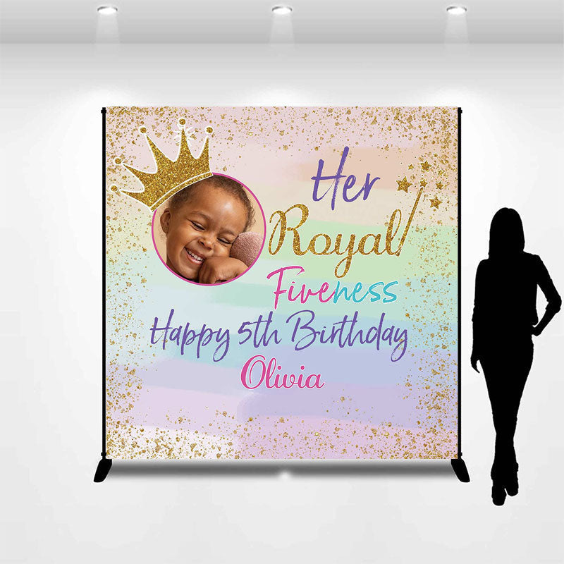 Aperturee - Her Royal Fiveness 5th Custom Birthday Backdrop