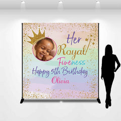 Aperturee - Her Royal Fiveness 5th Custom Birthday Backdrop