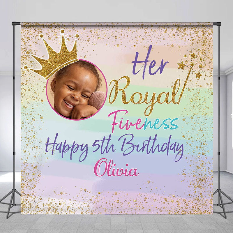 Aperturee - Her Royal Fiveness 5th Custom Birthday Backdrop