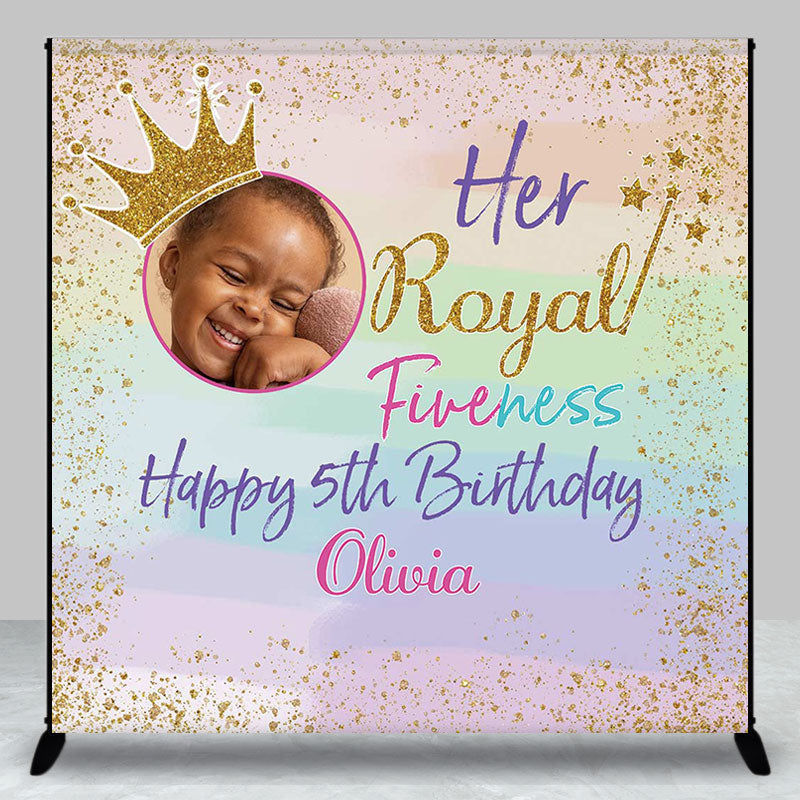 Aperturee - Her Royal Fiveness 5th Custom Birthday Backdrop