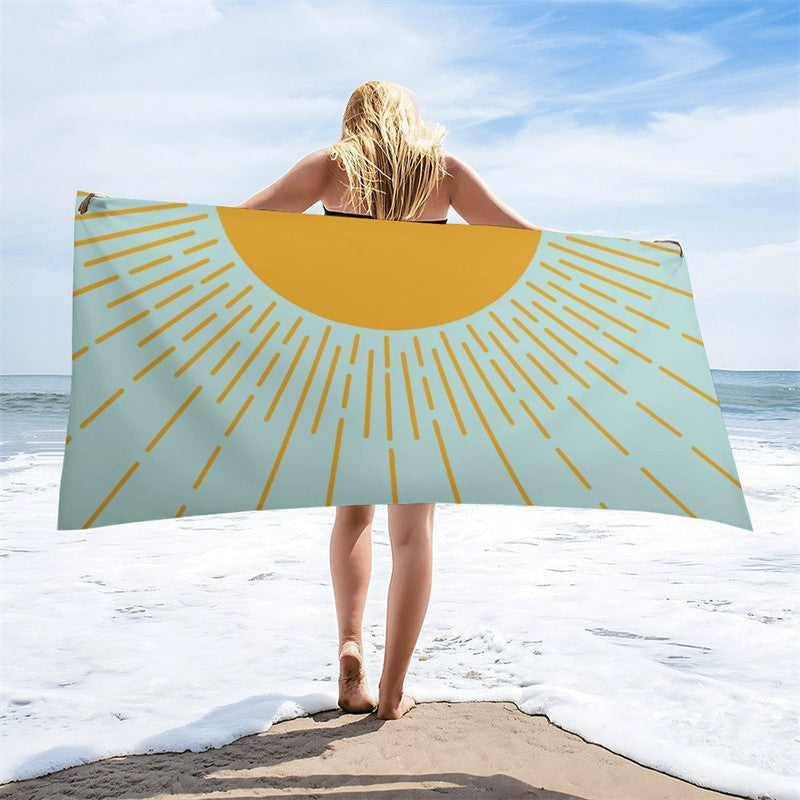 Aperturee - Here Comes The Sun Boho Name Beach Towel For Gift