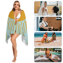 Aperturee - Here Comes The Sun Boho Name Beach Towel For Gift