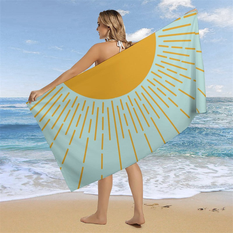 Aperturee - Here Comes The Sun Boho Name Beach Towel For Gift