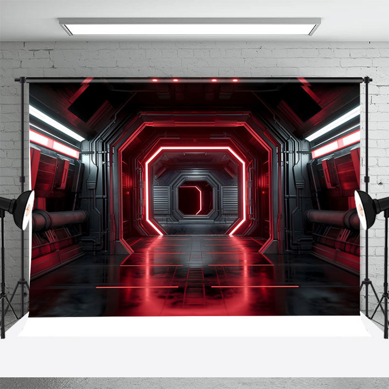 Aperturee - High - Tech Spaceship Red Warrior Channel Photo Backdrop