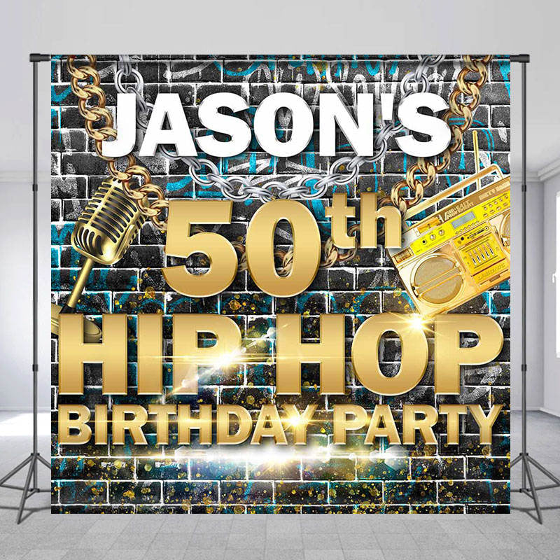 Aperturee - Hiphop Brick Chain Custom 50th Birthday Backdrop