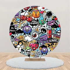 Aperturee - Hiphop Colorful Graffiti Round Dance Party Backdrop