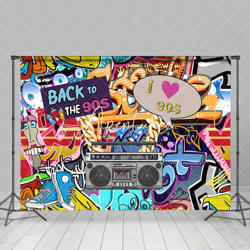 Aperturee - Hiphop Musical Graffiti Back To The 90s Backdrop