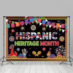 Aperturee Hispanic Heritage Month Backdrop Colorful Party Decor