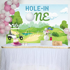 Aperturee - Hole-in One Golf Course First Birthday Backdrop