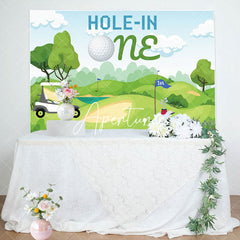 Aperturee - Hole-in One Golf Course First Birthday Backdrop