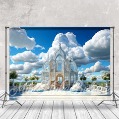 Aperturee - Holiday Outdoor Church Architecture Photo Backdrop