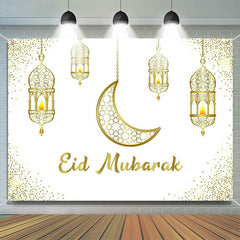 Aperturee - Hollowed Lantern Moon Glitter Eid Mubarak Backdrop