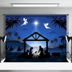 Aperturee - Holy Angel Nativity Star Night Christmas Backdrop