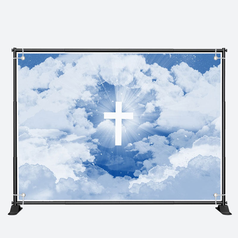 Aperturee - Holy Light Blue Sky And White Cloud Backdrop