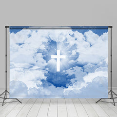 Aperturee - Holy Light Blue Sky And White Cloud Backdrop