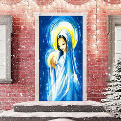 Aperturee - Holy Light Our Lady Painting Christmas Door Cover