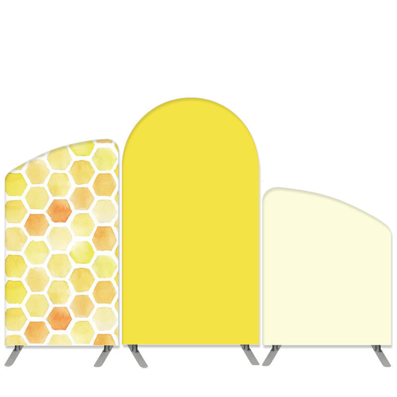 Aperturee Honey Bee Theme Yellow Baby Shower Arch Backdrop Kit