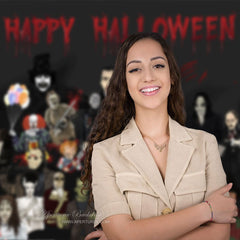 Aperturee - Horror Movie Aesthetic Happy Halloween Backdrop