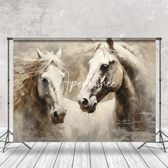 Aperturee - Horse Oil Painting Fine Art Photo Booth Backdrop