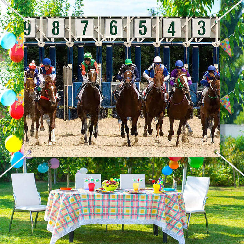 Aperturee - Horse Racing Course Kentucky Derby Party Backdrop