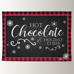 Aperturee - Hot Chocolate And Holiday Cheer Xmas Backdrop