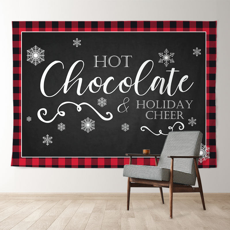 Aperturee - Hot Chocolate And Holiday Cheer Xmas Backdrop