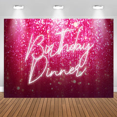 Aperturee - Hot Pink Bokeh Happy Birthday Dinner Party Backdrop