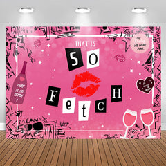 Aperturee - Hot Pink That Is So Fetch Happy Birthday Backdrop