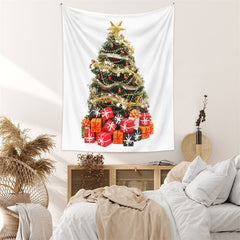 Aperturee - Huge Glitter Tree With Gifts Christmas Wall Tapestry