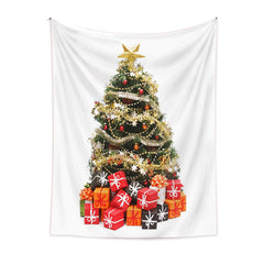 Aperturee - Huge Glitter Tree With Gifts Christmas Wall Tapestry